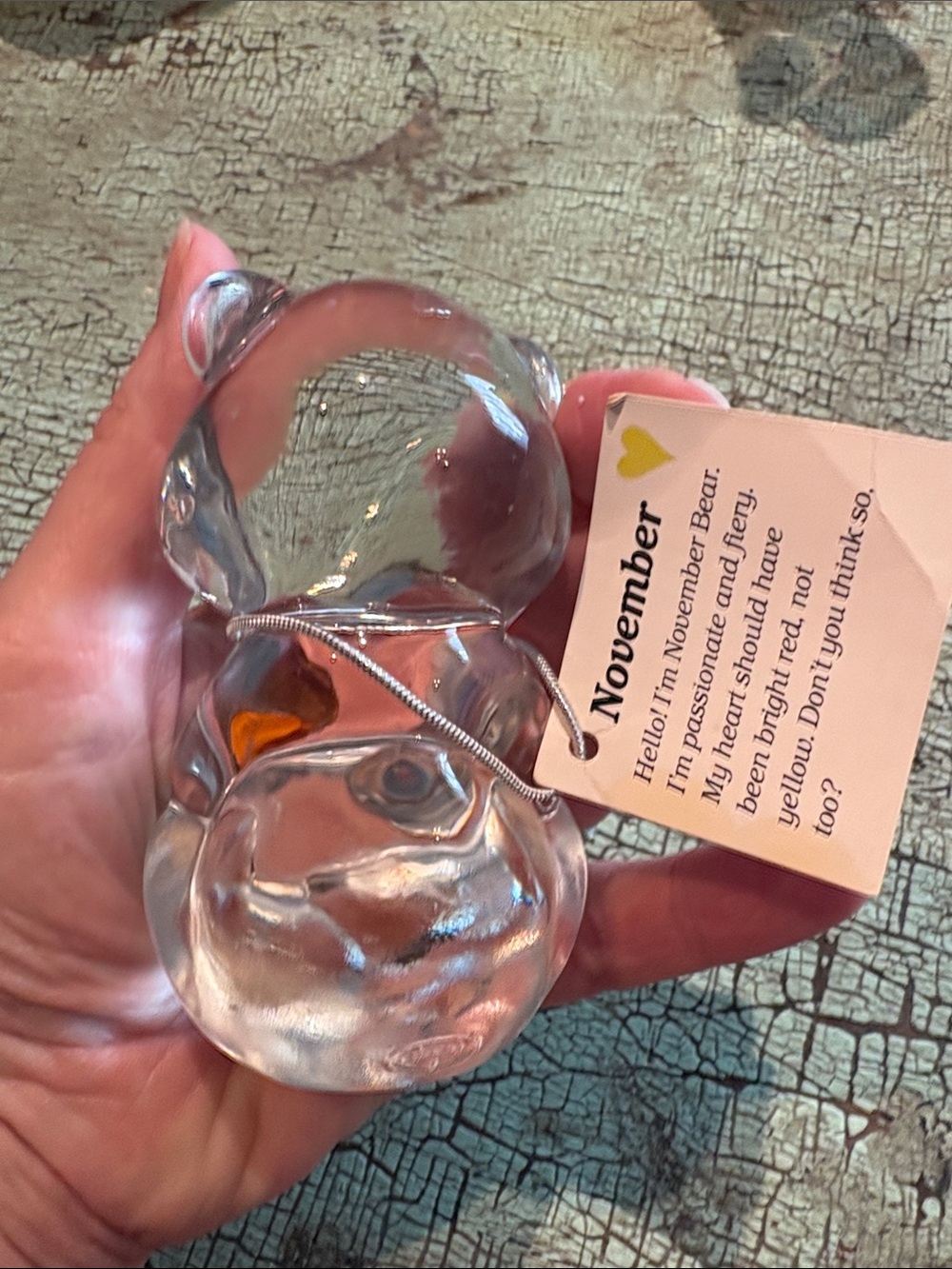 Fenton November Birthstone Bear Handmade Art Glass Figurine w/ Original Tag - Picture 4 of 6